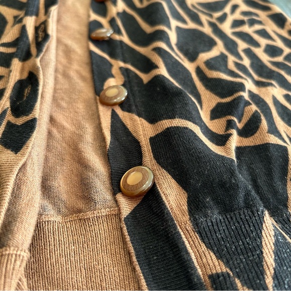 Twelve by Twelve Brown/Black Animal Print Cardigan - Picture 6 of 8